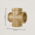 4-Way Connector – Gold | Malleable Iron Fittings Gold