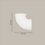 90° angle connector – white