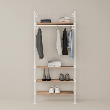 KIM 1 OAK – 4 shelves | white