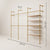 KIM DOUBLE 3 OAK – 5 shelves | gold