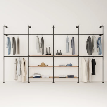 KIM DOUBLE 4 OAK – 6 shelves in the centre