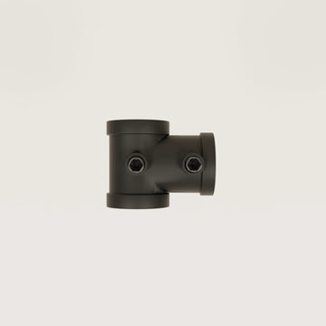 T Klemme in schwarz für DIY Rohrmöbel