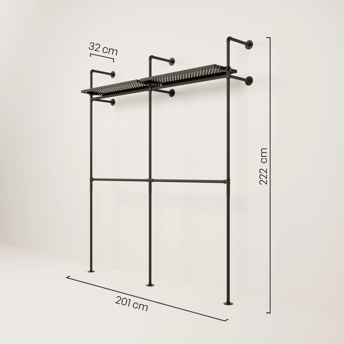 KIM DOUBLE 2 METAL – 2 shelves