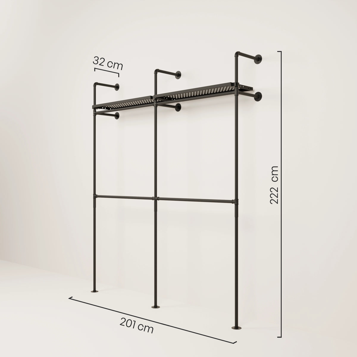 KIM DOUBLE 2 METAL – 2 shelves