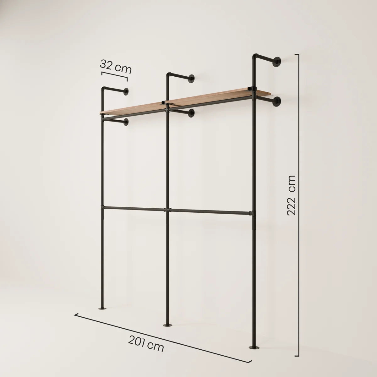 KIM DOUBLE 2 OAK – 2 shelves