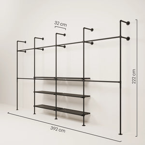 KIM DOUBLE 4 METAL – 6 shelves in the centre