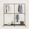 LAS 2 METAL – 2 shelves | Clothes rack black with storage