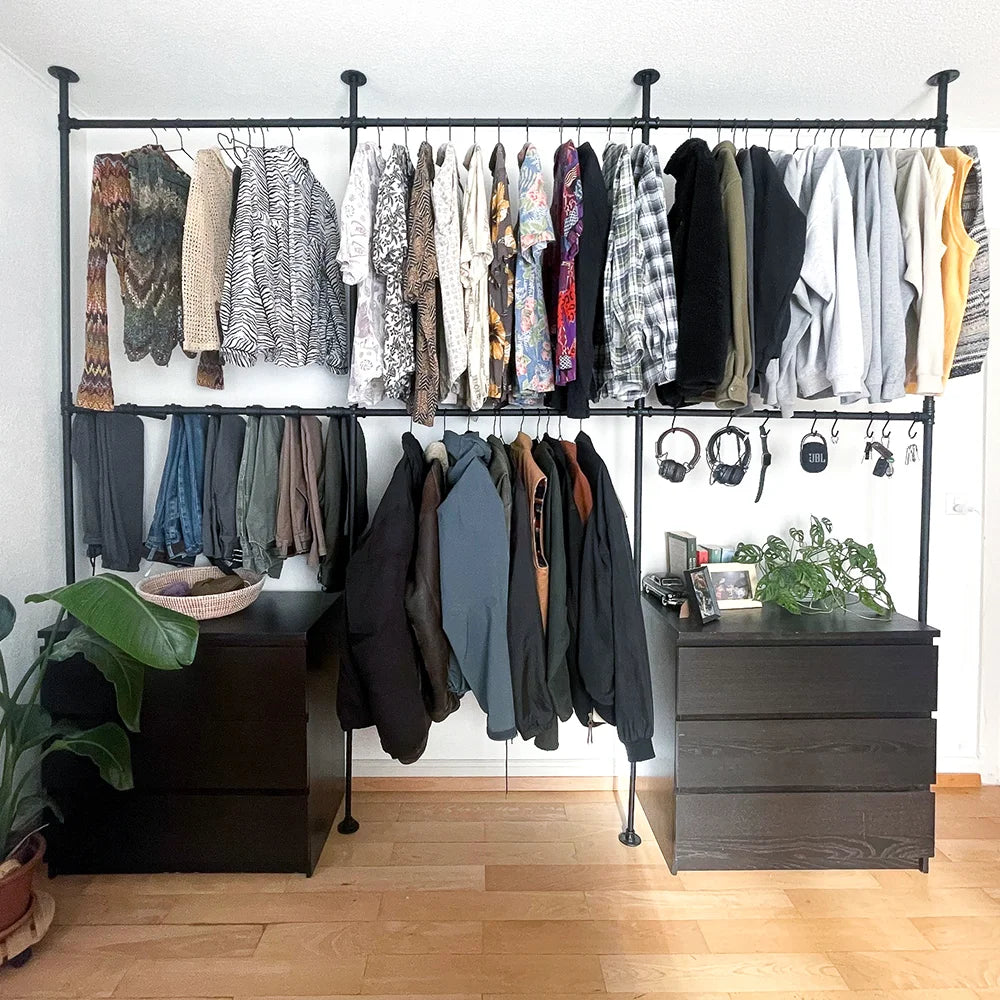 LOFT – Room divider wardrobe extendable clothes rail – pamo