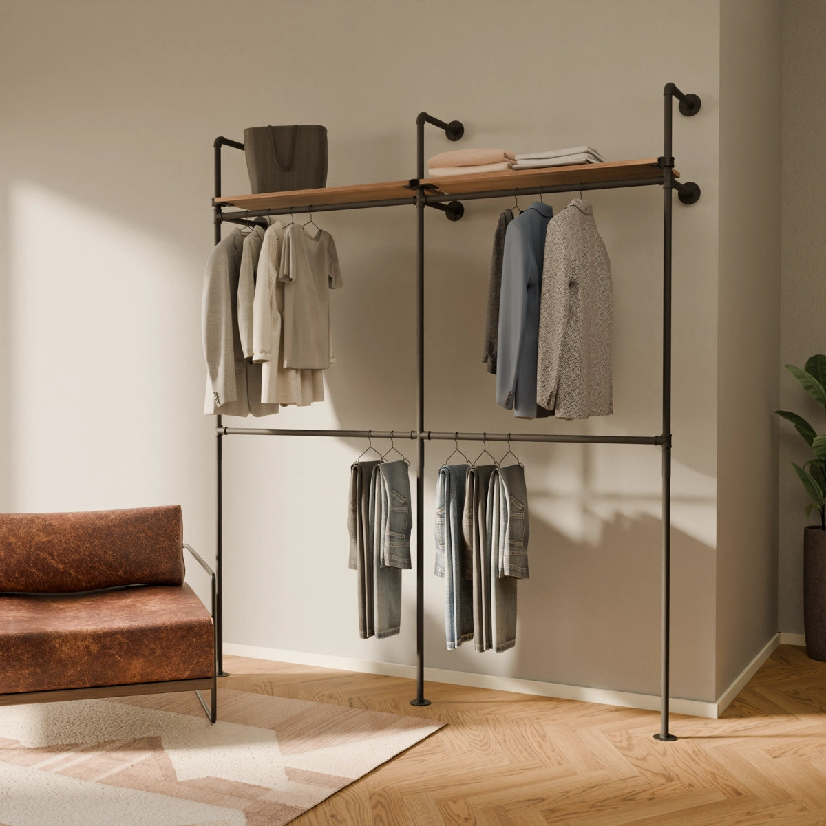 KIM DOUBLE 2 OAK – 2 shelves