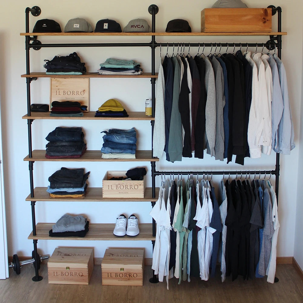 dress shelf design Walnut Closet Shelf Solid Wood Floating Shelf for Wall Storage