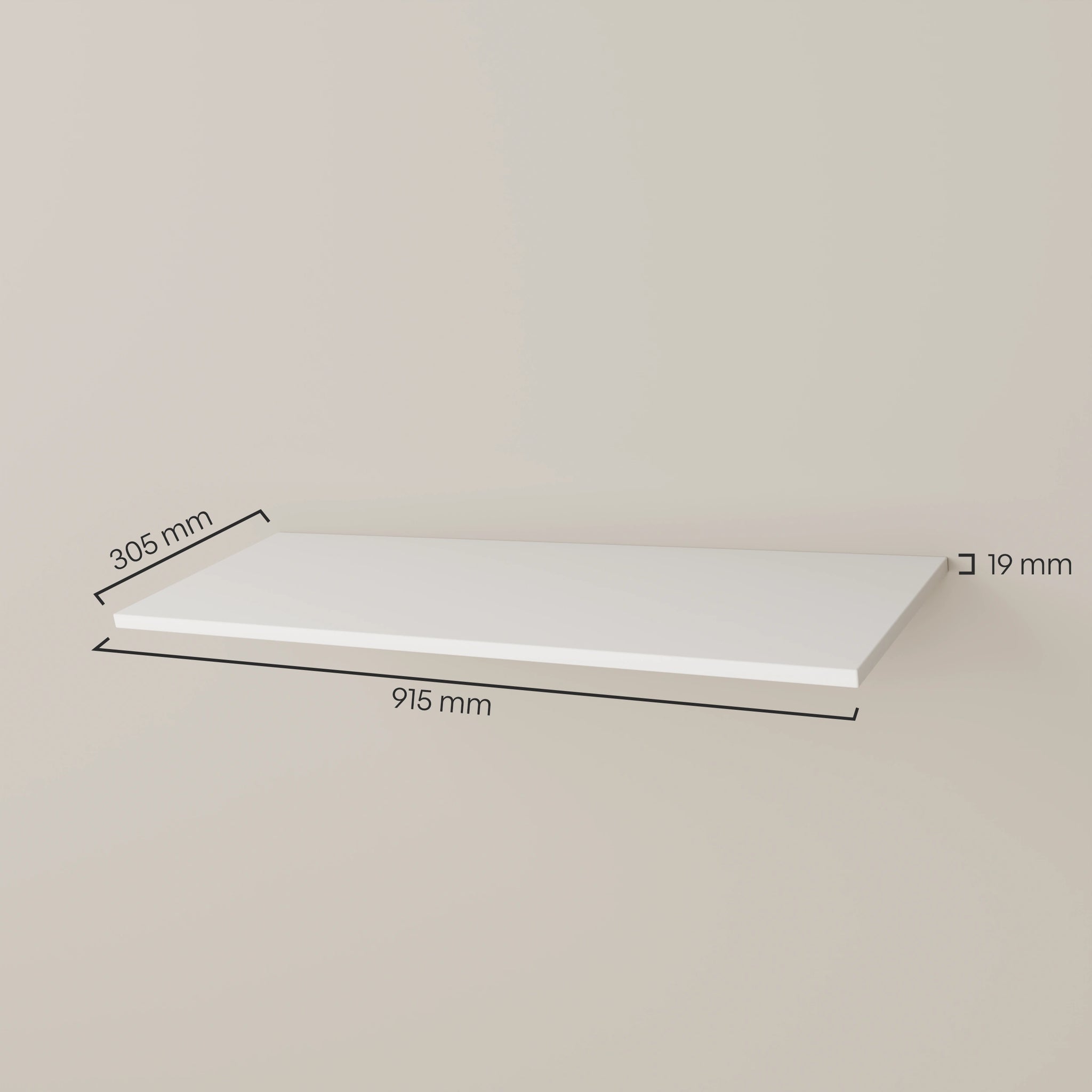 White shelf incl. mounting accessories – pamo. design
