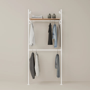 KIM DOUBLE 1 OAK – 1 top shelf | white