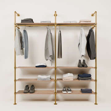 KIM 2 OAK – 8 shelves | gold