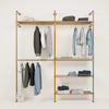 KIM DOUBLE 2 OAK –  5 shelves | gold
