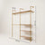 KIM DOUBLE 2 OAK –  5 shelves | gold