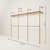 KIM DOUBLE 3 OAK –  3 top shelves | gold
