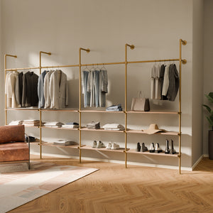 KIM 4 OAK – 12 shelves | gold