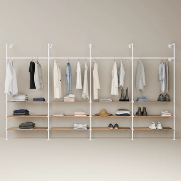 KIM 4 OAK – 12 shelves | white