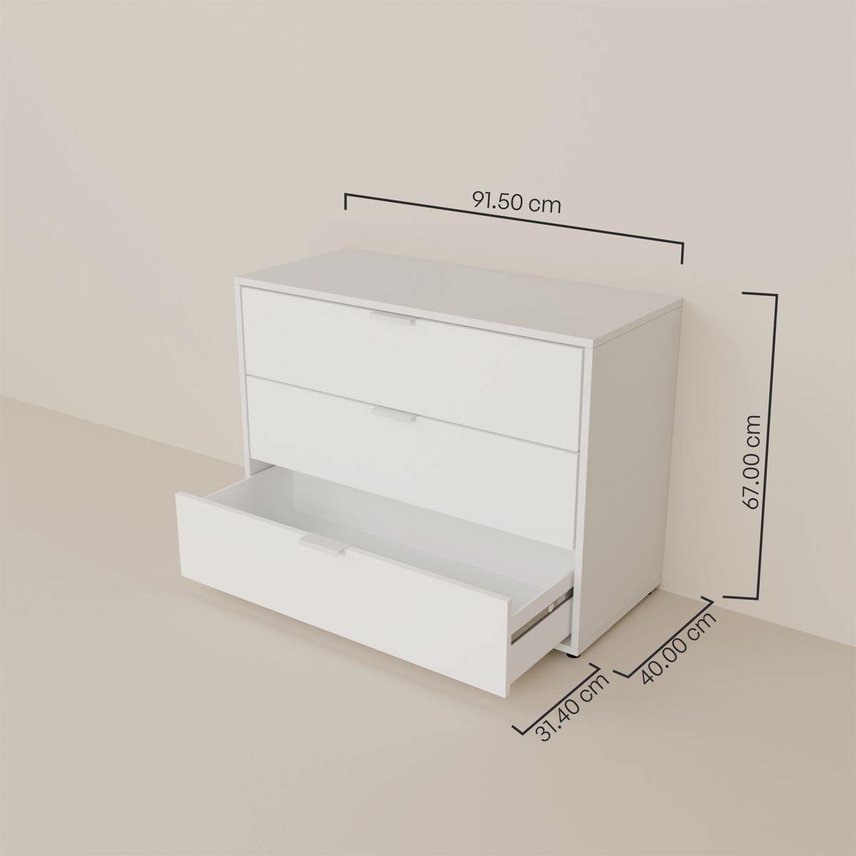 LIV chest of drawers – incl. assembly accessories