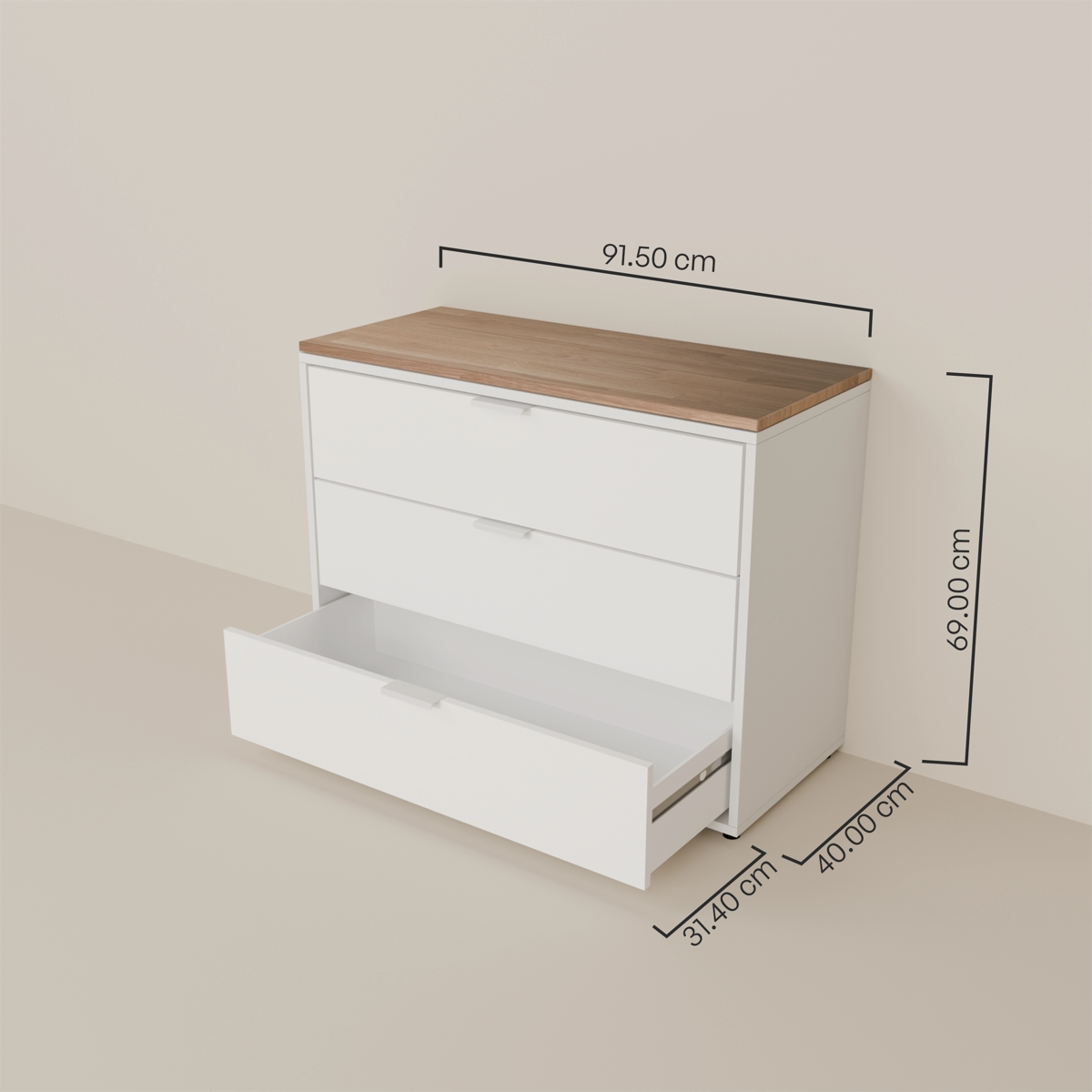 LIV chest of drawers – incl. assembly accessories