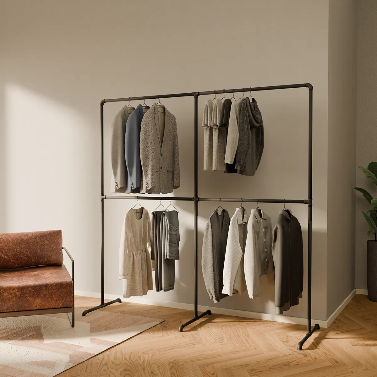 Clothes Rack Designs Elegant clothes rack - design & functionality. Discover now 🛍️ – pamo ...