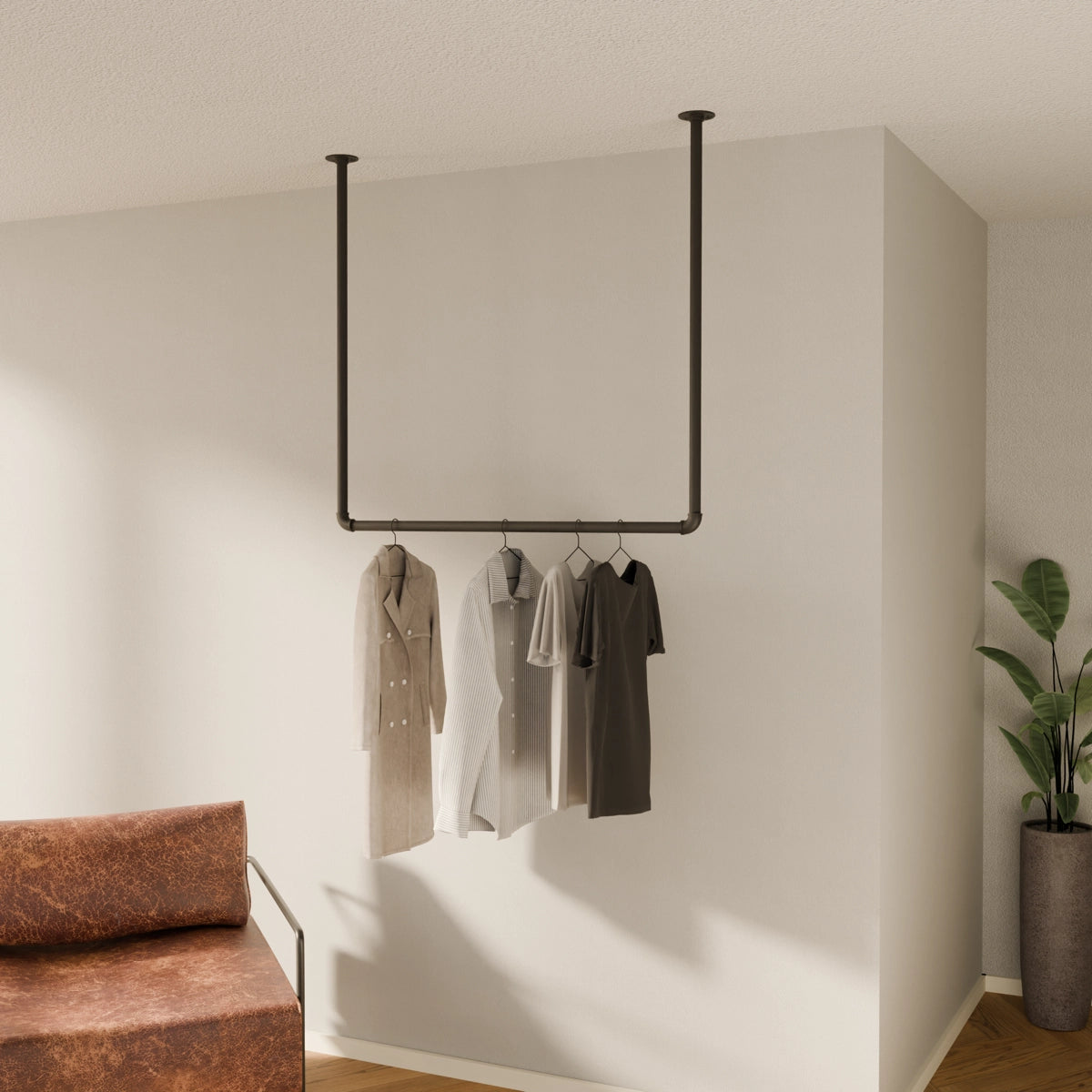 Clothes rail for sloping ceilings quality style. Store pamo. design