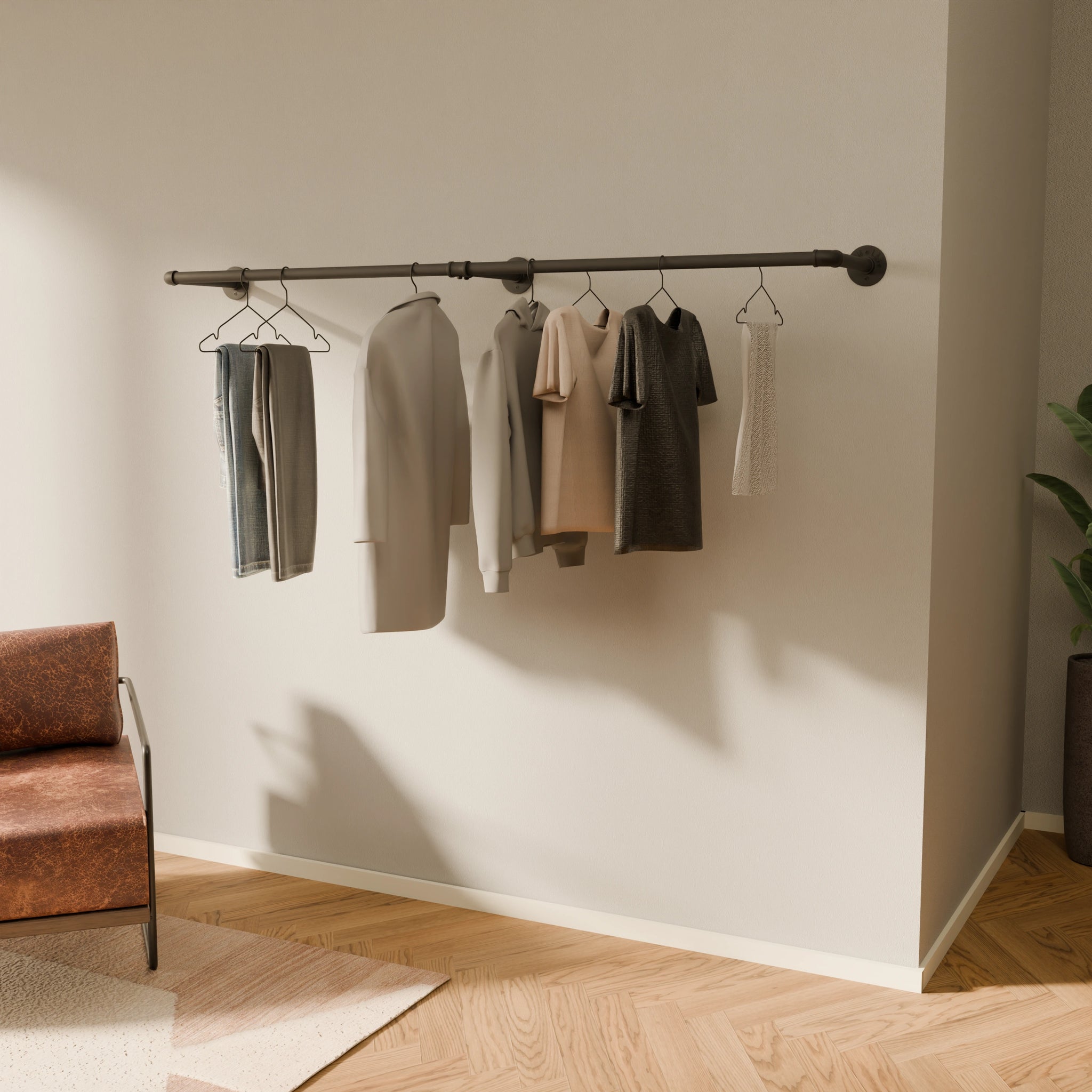 Wall coat rack