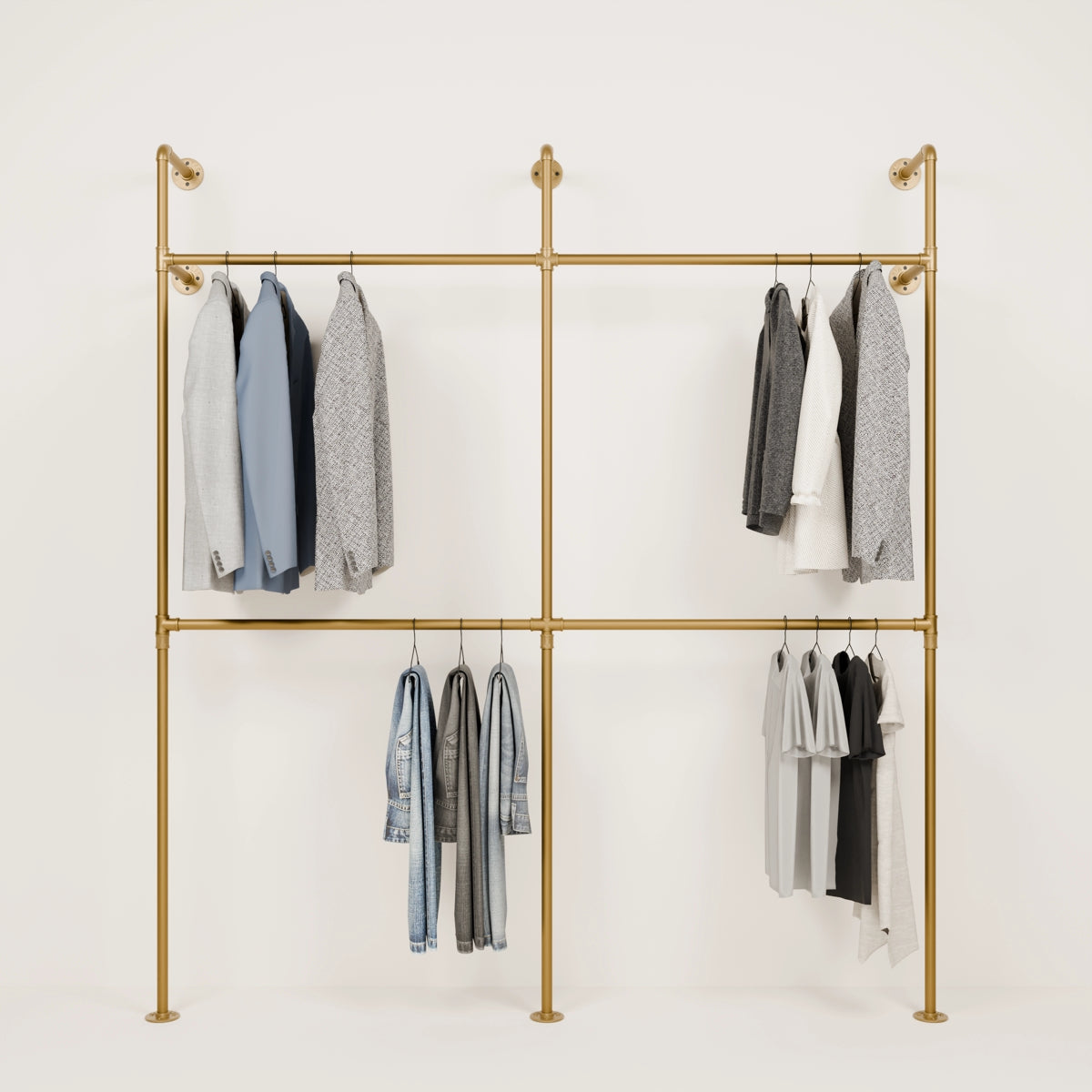 KIM II DOUBLE Gold Gold clothing rack pamo. design