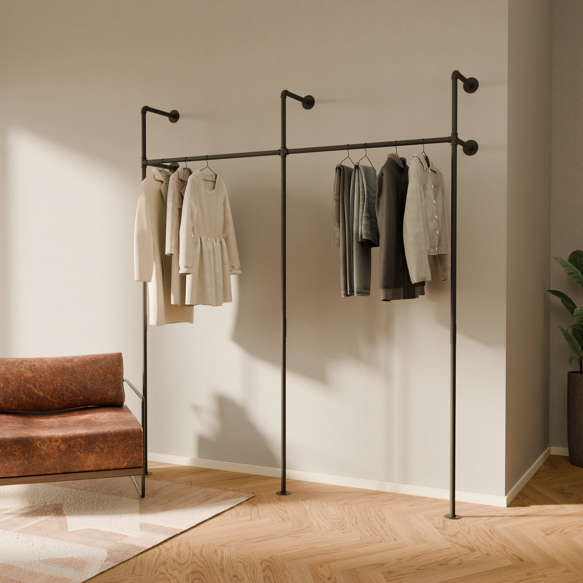 Kleiderschrank Industrial im Ankleidezimmer