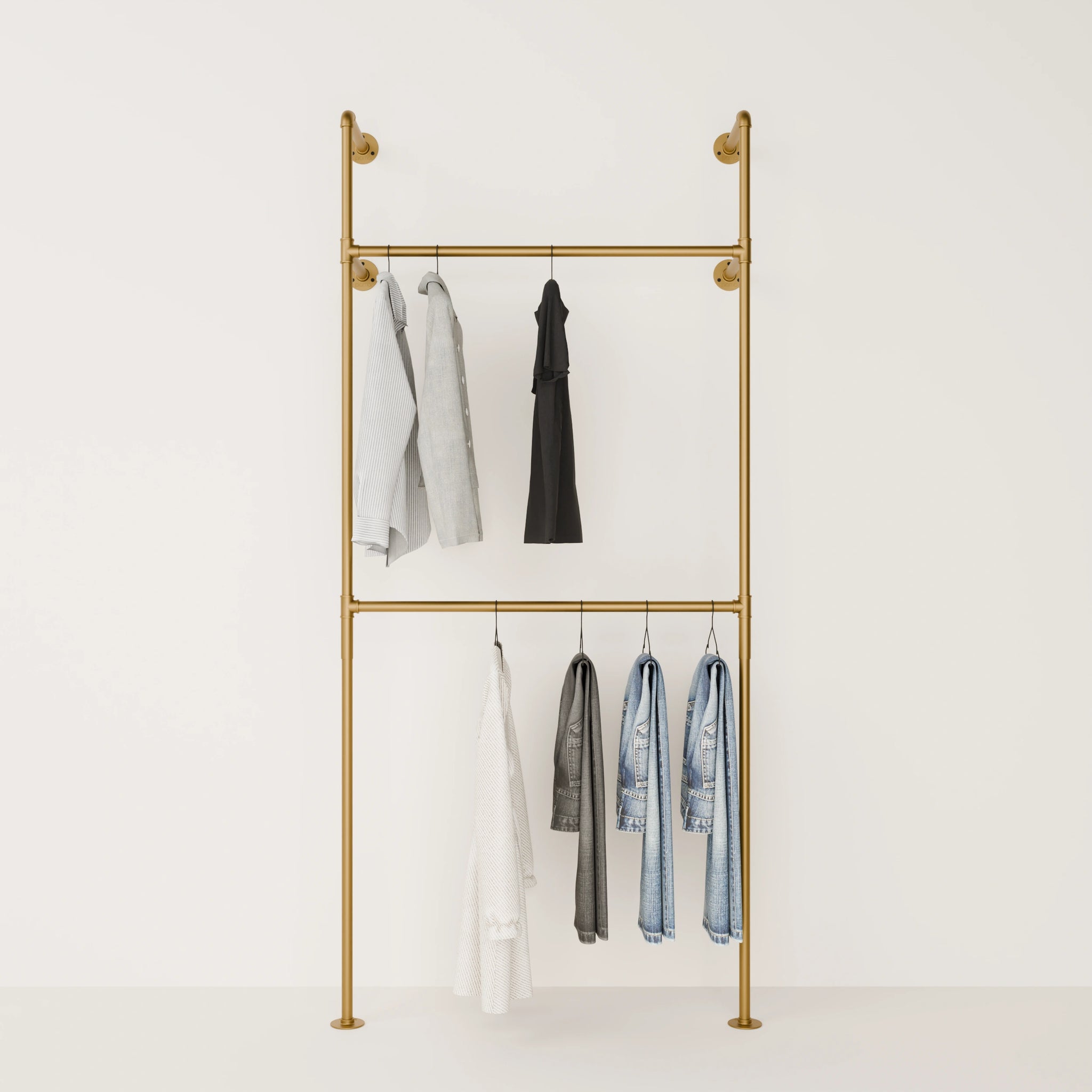 KIM DOUBLE Wardrobe rail gold – design