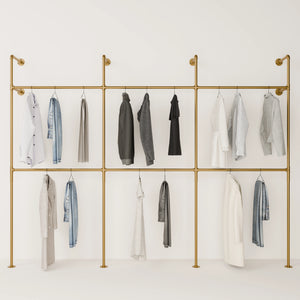 KIM DOUBLE Gold garment rack – design