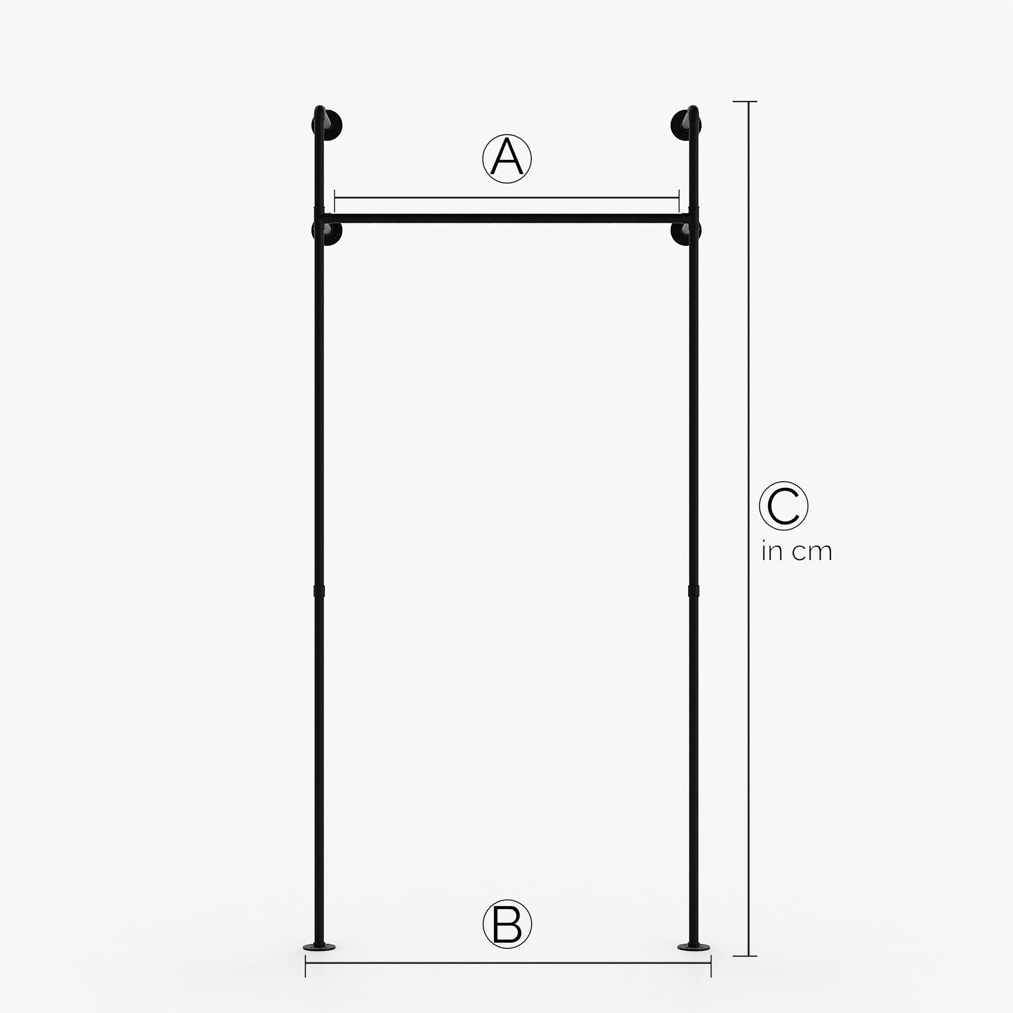 Custom made - KIM I – Wardrobe Industrial | industrial design | black tubes