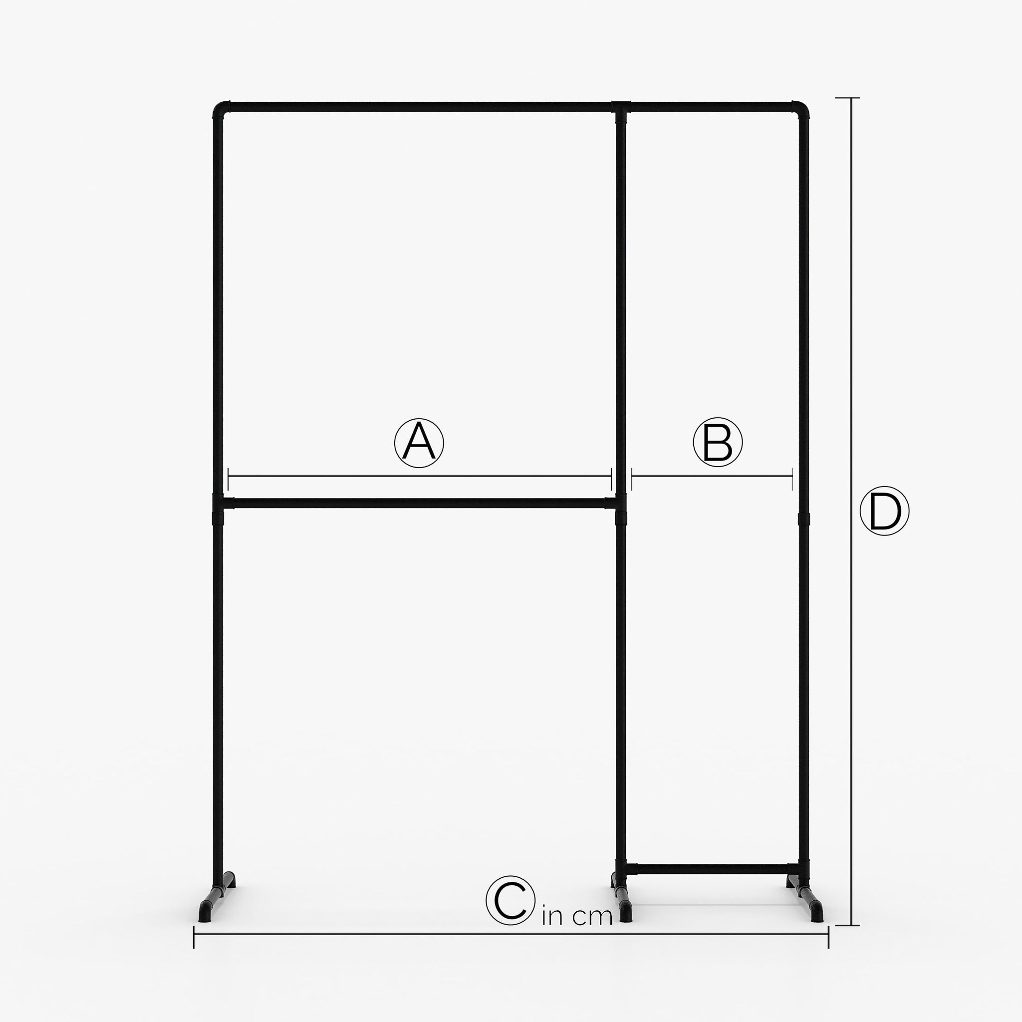 Feito à medida - LAS II – Bengaleiro Industrial | design industrial | tubos pretos